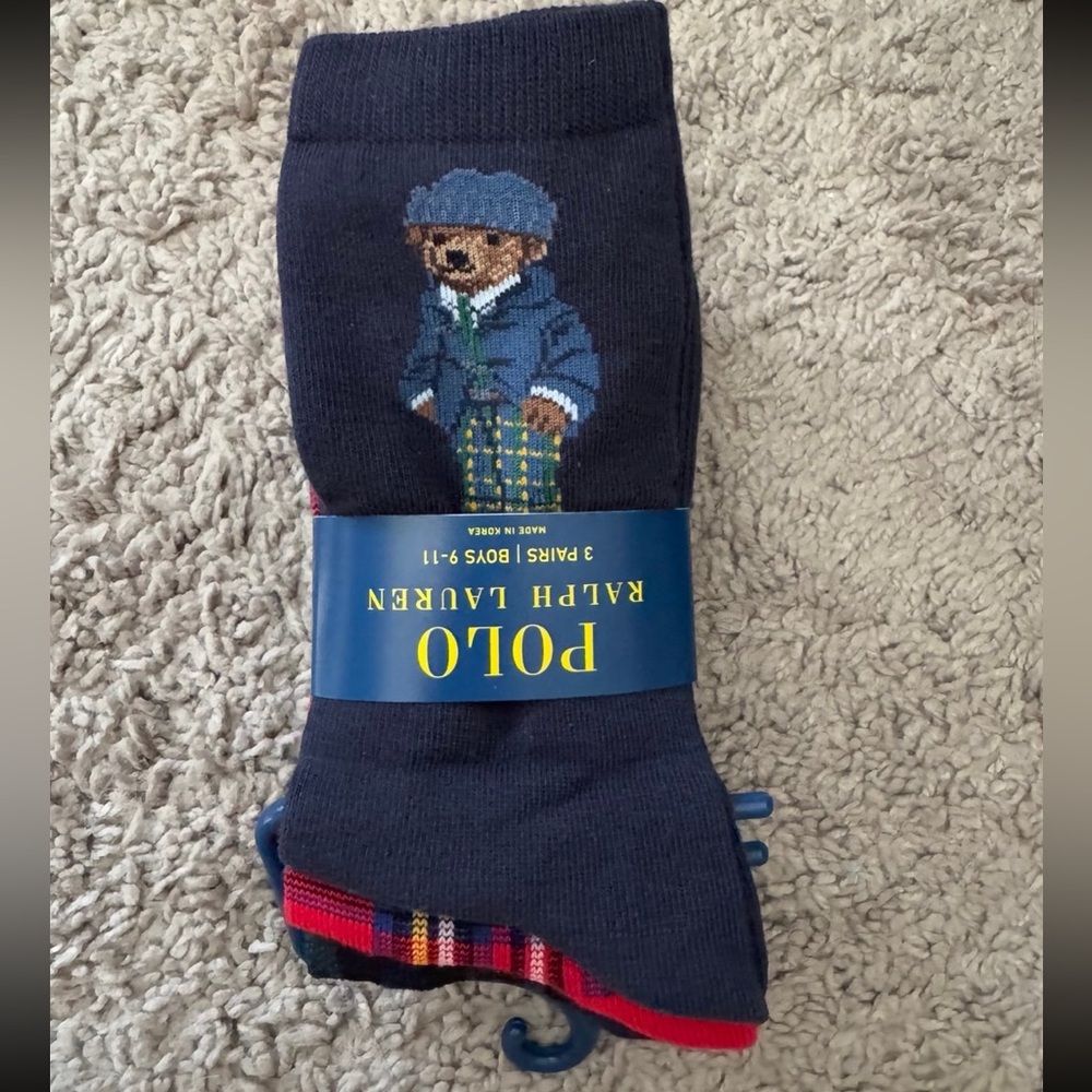 Polo by Ralph Lauren Bear Navy Socks set